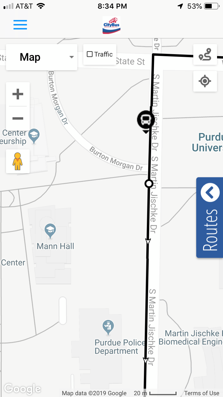 bus route screenshot